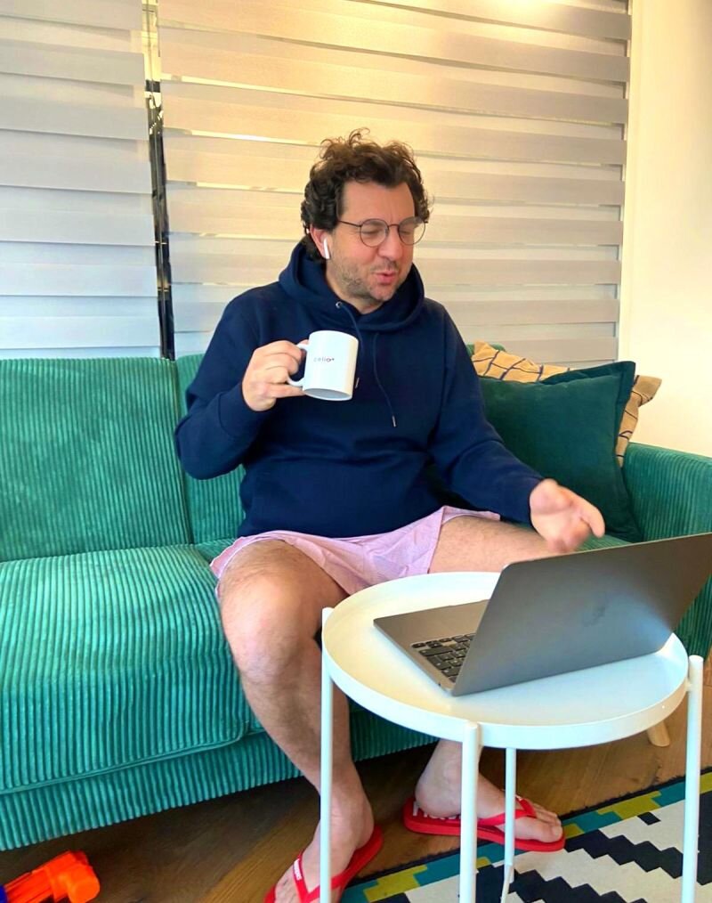 Sébastien Bismuth a posté son look semi-présentable sur LinkedIn.   - © Sébastien Bismuth, post LinkedIn