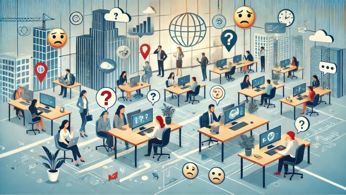Chaque année, plus de 40 heures de travail peuvent être « perdues » à interpréter des messages. - © Générée par IA