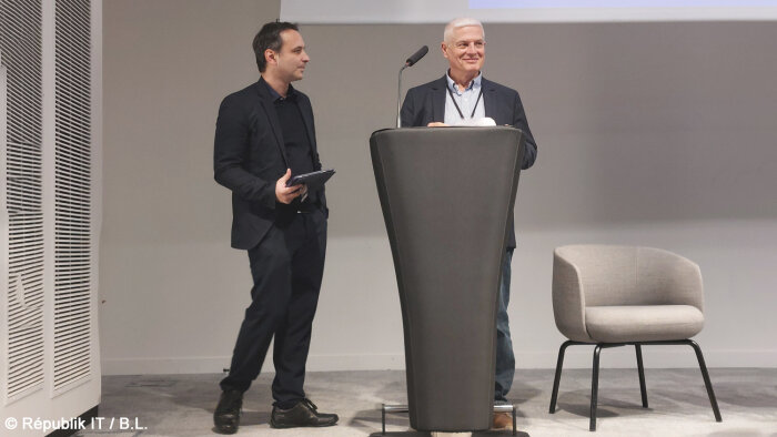 De gauche à droite, les deux co-présidents de l’AUFO : Yohann Garcia et Emmanuel Ruez.  - © Républik IT / B.L.