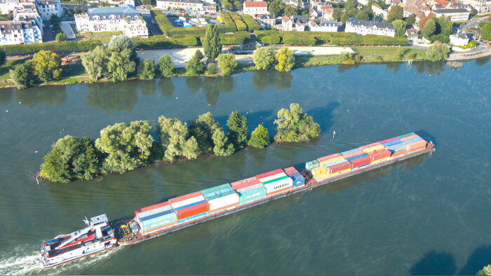 Le transport de matériaux de construction tire le trafic fluvial vers le haut