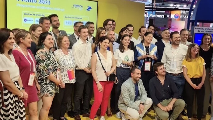 Les lauréats du concours French IoT, Impact x Technologie réunis sur Vivatech 2023. - © Docaposte