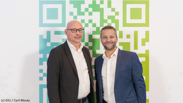 GàD : Xavier Barras, directeur des opérations ; Cédric Lecolley, directeur commercial de GS1 France. - © GS1 / Cyril Mouty