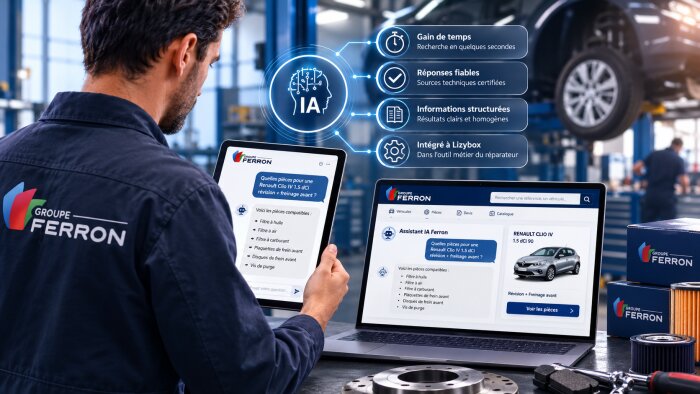 L’agent du groupe Ferron facilite l’identification des références pour les réparateurs. - © Républik Retail