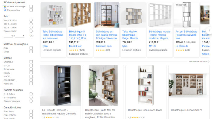 Google Shopping permet d’obtenir depuis le moteur de recherche les informations produits. - © D.R.