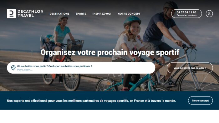 Decathlon Travel a été mis en ligne en juillet 2021. - © D.R.