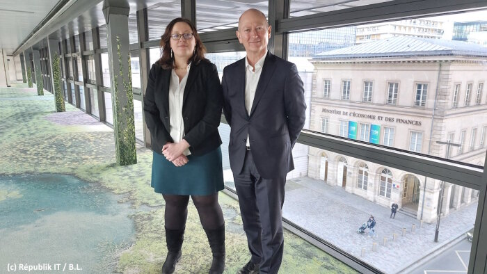 Céline Frackowiak (DGFiP) et Stéphane  Eustache (AIFE). - © Républik IT / B.L.