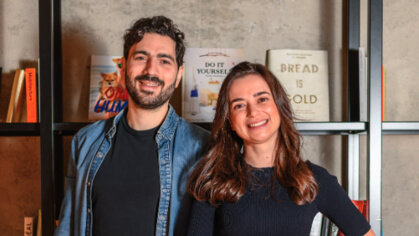 Joseph Assouline (CTO) et Pauline Glikman (CEO), fondateurs de Payflows - © Samuel Sotto