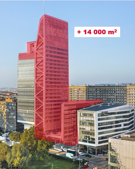L’exemple de la réhabilitation de Silex², qui a permi de créer 14 000 m² de SDP supplémentaires. - © D.R.