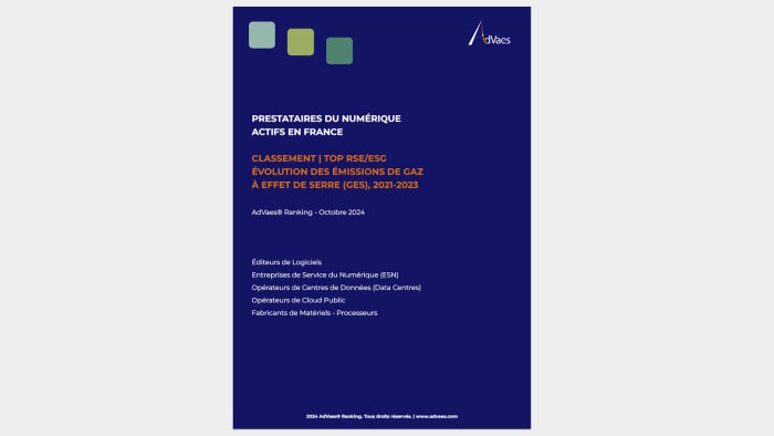 Le cabinet AdVaes a publié les empreintes carbones des principaux acteurs du numérique.  - © AdVaes