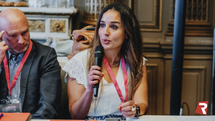 Wassila Kadri lors du Grand Oral de la Nuit de l’Immo 2025. - © MANUEL ABELLA