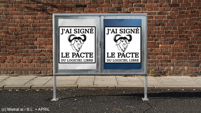 Combien de candidats signeront le Pacte du Logiciel Libre ? - © Mistral.ai / B.L. + APRIL