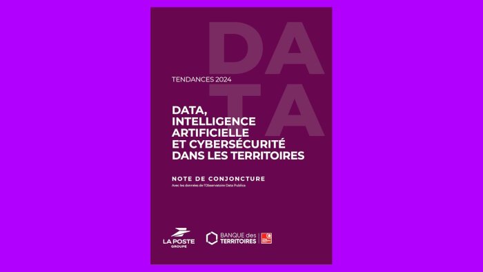 La Note de Conjoncture « Data, Intelligence Artificielle et Cybersécurité dans les Territoires ». - © La Poste / La Banque des Territoires
