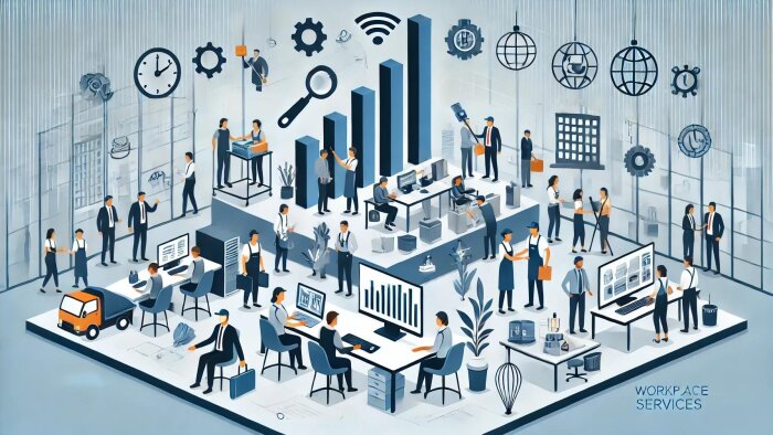 Les services aux environnements de travail emploient 2,6 millions de personnes en France - © Générée par IA
