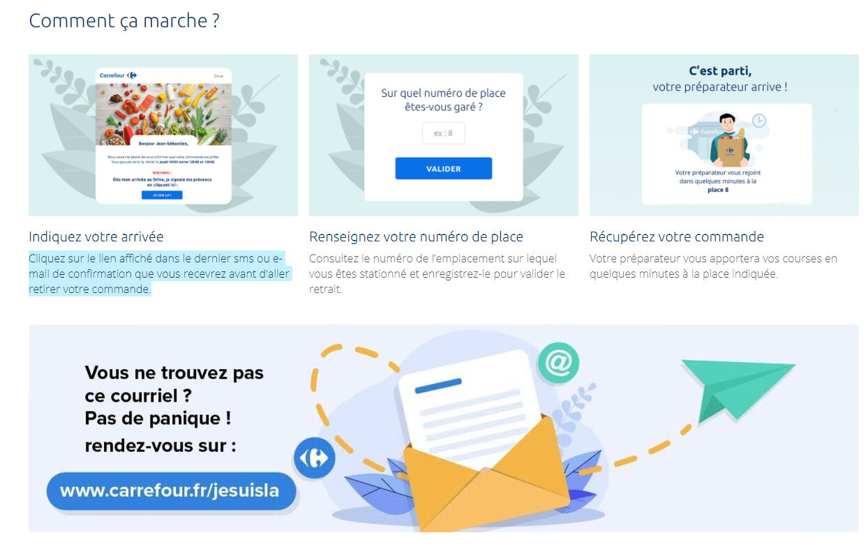 Le client signale sa présence et indique sa place de livraison pour déclencher la commande. - © D.R.