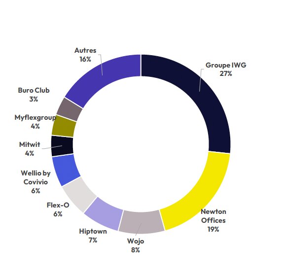 Répartition des opérateurs de bureaux flexibles à Lyon - © Immprove