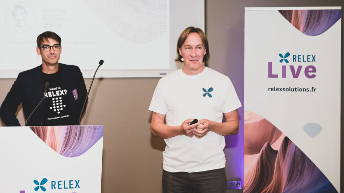 Franck Westrelin et le co-fondateur de Relex, Michaël Falck. - © Ch.C.G