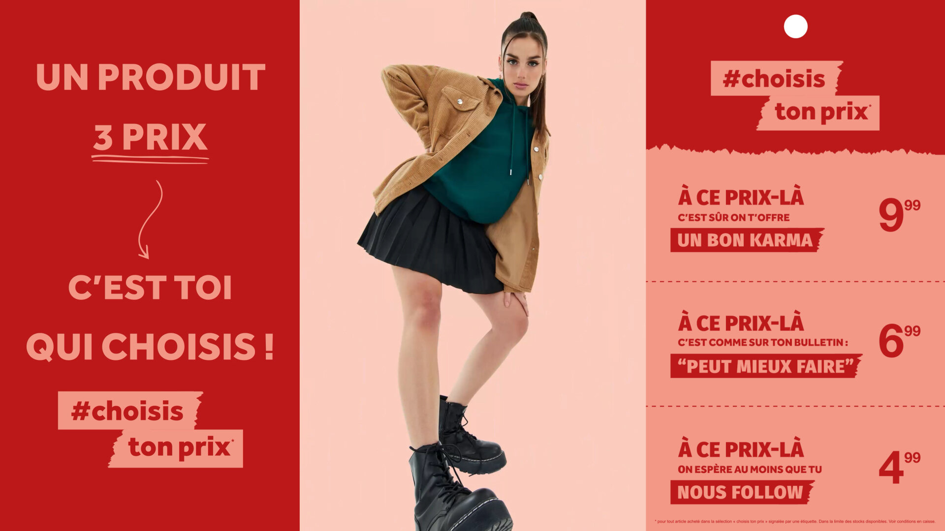 La campagne #Choisistonprix se déroule du 17 au 25 août, en ligne et en magasin. - © DCM Jennyfer