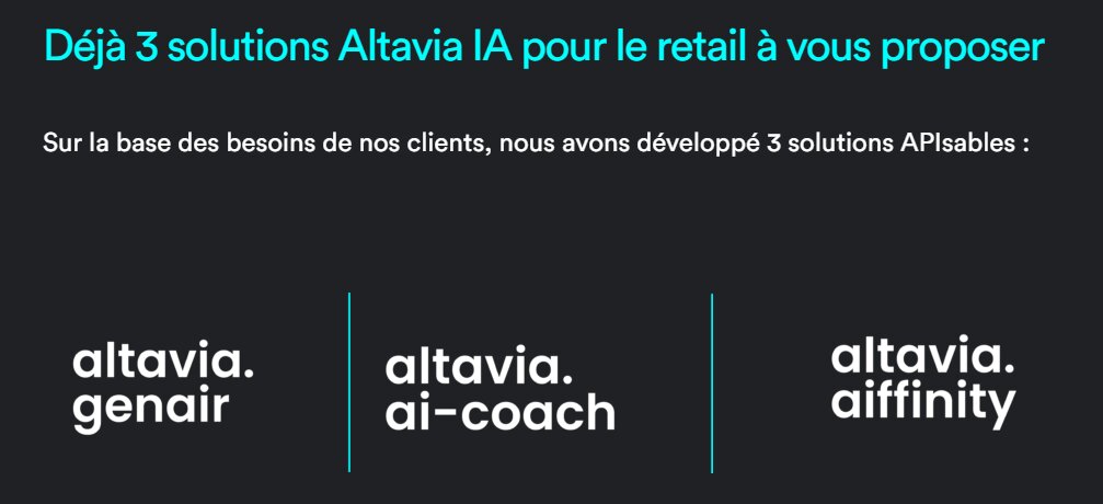Altavia GenAIR a créé trois solutions (API) avec des applications concrètes et business de l’IA. - © Altavia GenAIr