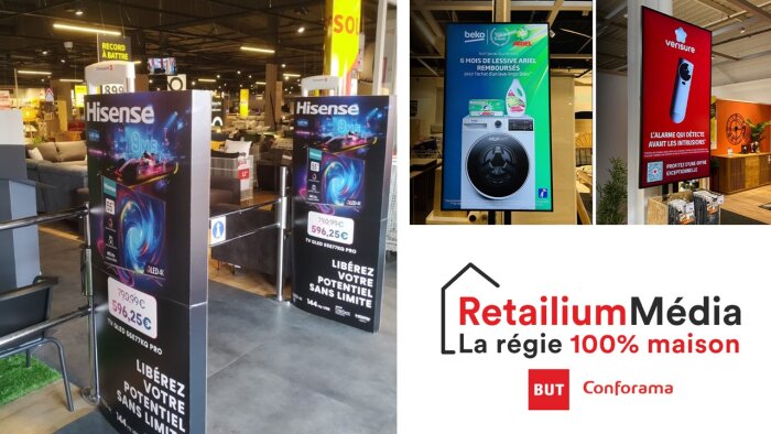 But et Conforama valorisent le trafic de leurs magasins à des marques tierces. - © Retailium Media