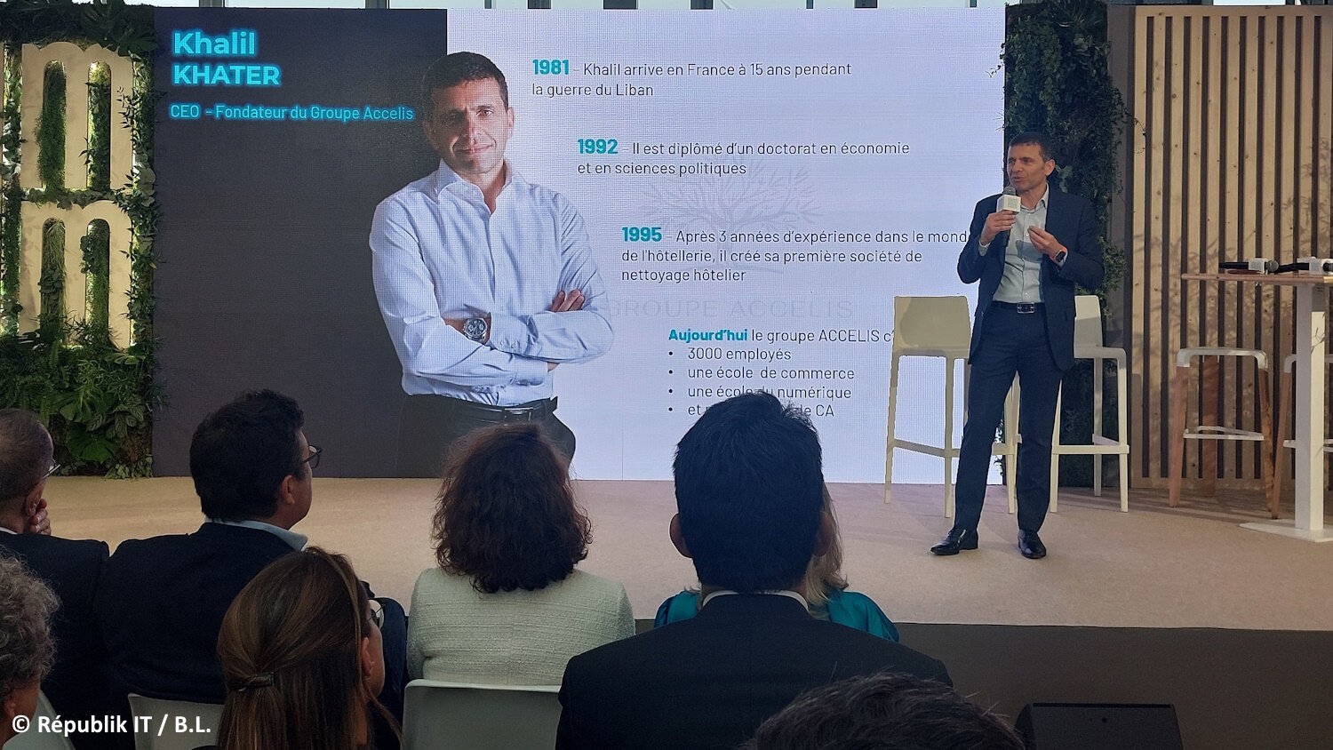 Khalil Khater, cofondateur du groupe Accelis, veut amener l’entreprise dans l’école. - © Républik IT / B.L.