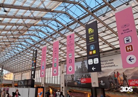 3DS Groupe a eu en charge la signalétique des JOP de Paris 2024 dans plusieurs grandes gares SNCF. - ©&amp;#160;3DS Groupe