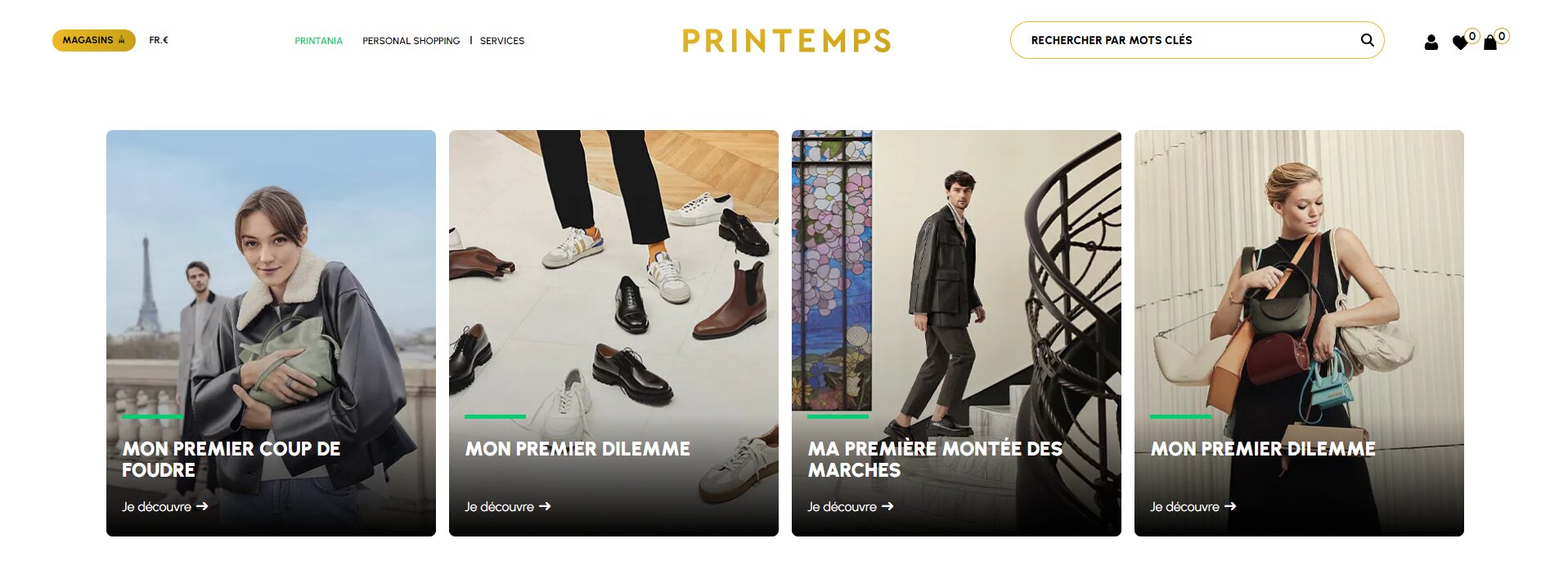 Le site Printemps.com fait également peau neuve. - © Printemps