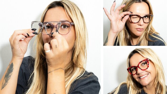 La gamme Multitude propose des clips pour modifier le look des lunettes.  - © Atol Opticiens