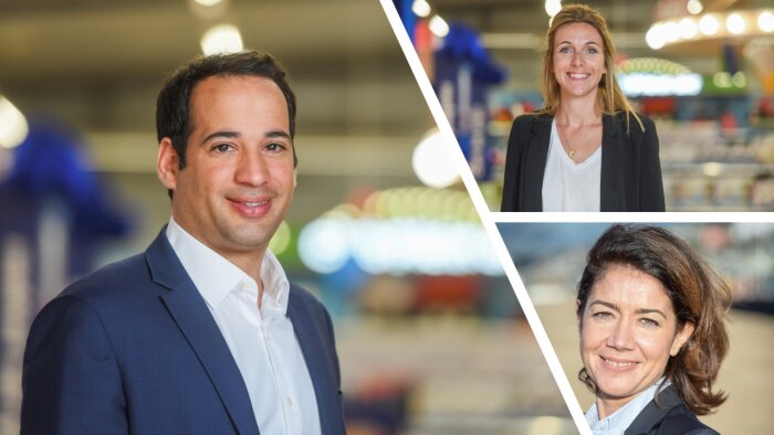 Andrés Mieses (à gauche), Delphine Guilmet (en haut), Marie Aranda (en bas). - © JouéClub