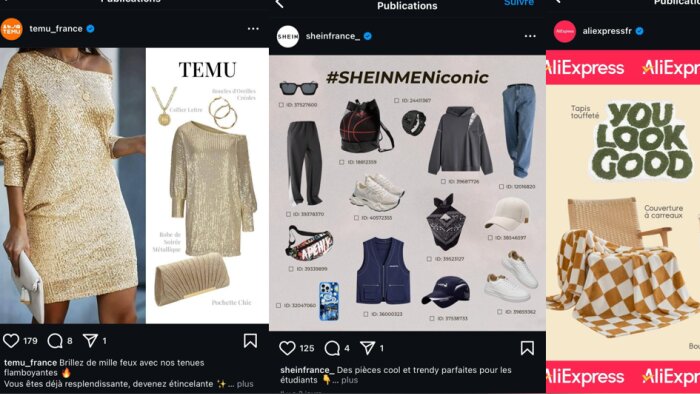 Shein, Temu et AliExpress ont profondément transformé le paysage de la mode en ligne en 2024. - © D.R.