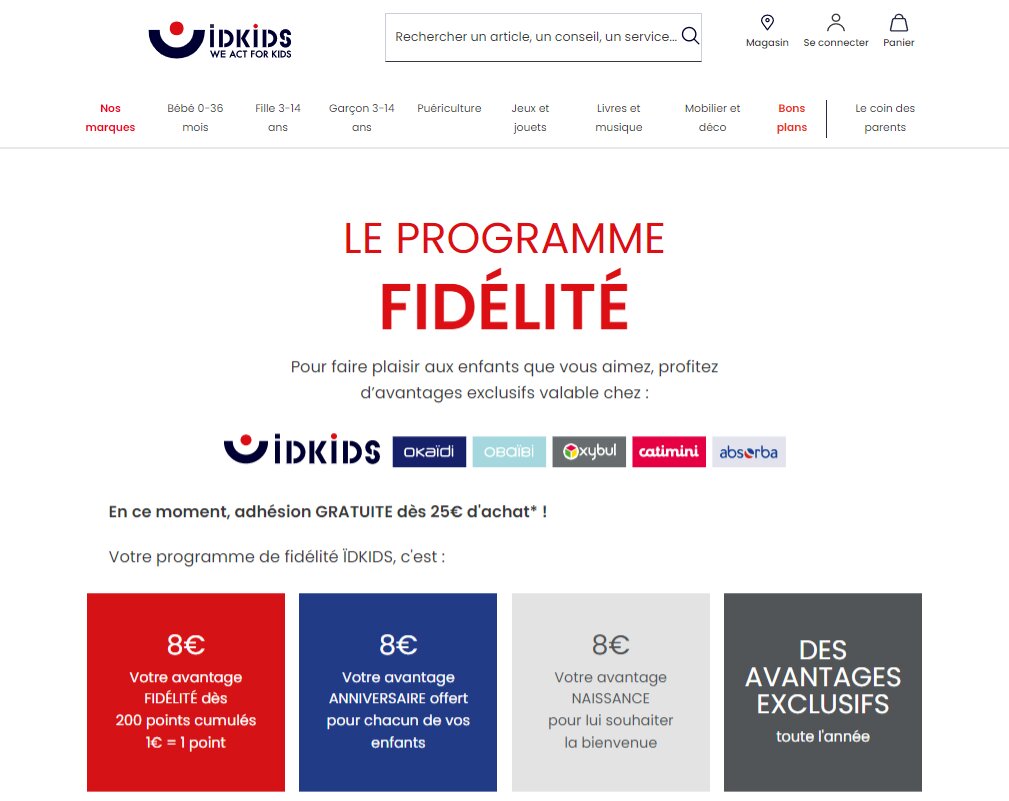Okaidi et les autres marques du groupe rentrent dans un programme de fidélité commun sous l’ombrelle ID KIDS. - © D.R.