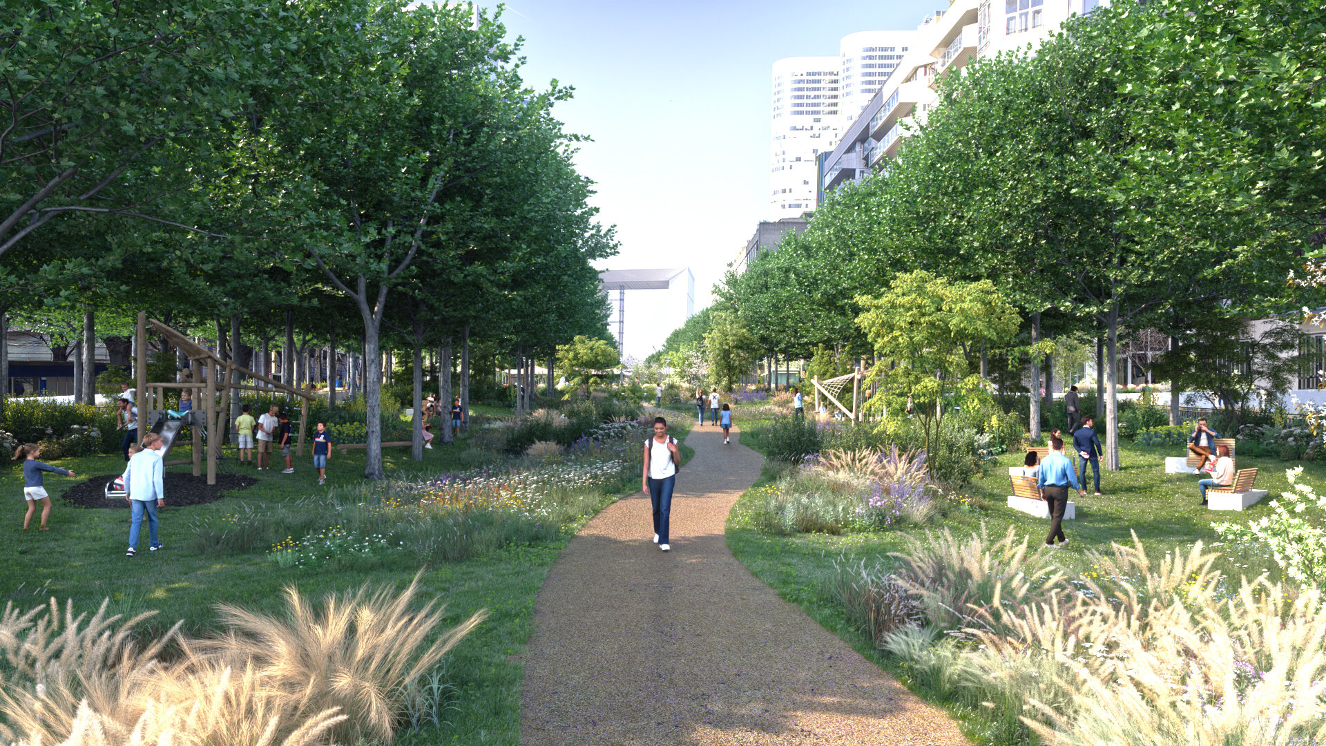 Le Grand jardin de La Défense - © Atelier Soil - myluckypixel