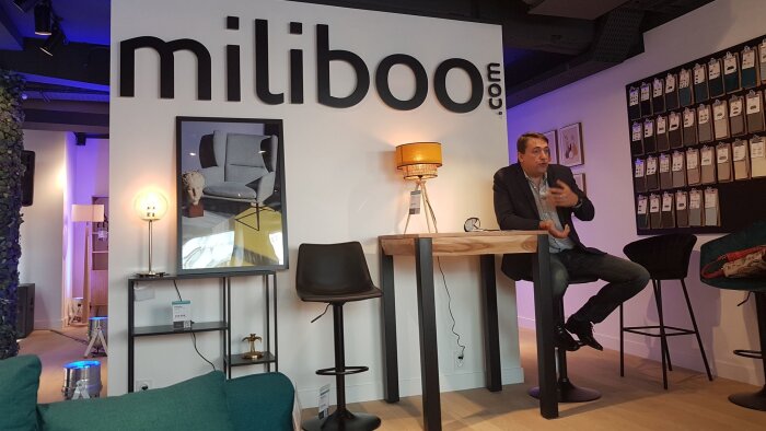 Guillaume Lachenal, p-dg Miliboo, lors de l’inauguration de la nouvelle boutique Miliboo. - © CC / Républik Retail