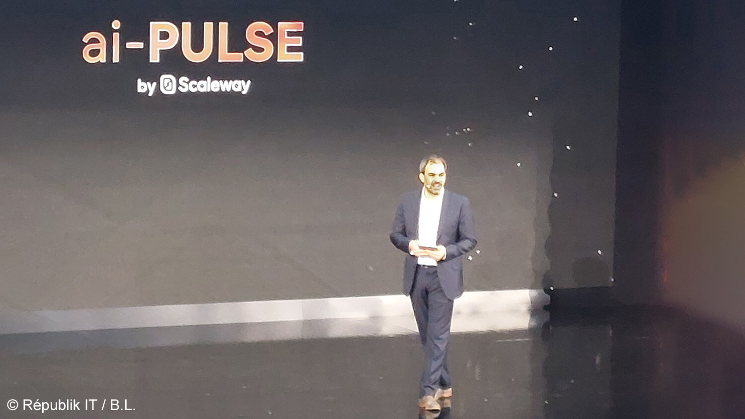 Damien Lucas, CEO de Scaleway, s’est réservé les annonces produits.  - © Républik IT / B.L.