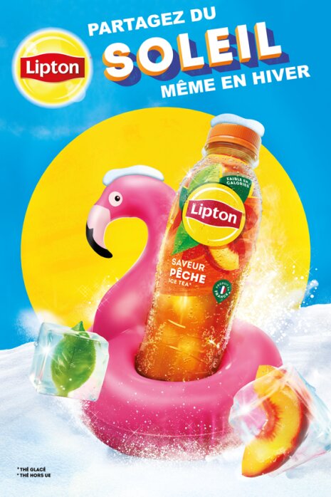 Key Visual de la campagne Lipton Ice Tea l&amp;#039;hiver dernier - ©&amp;#160;Pepsico
