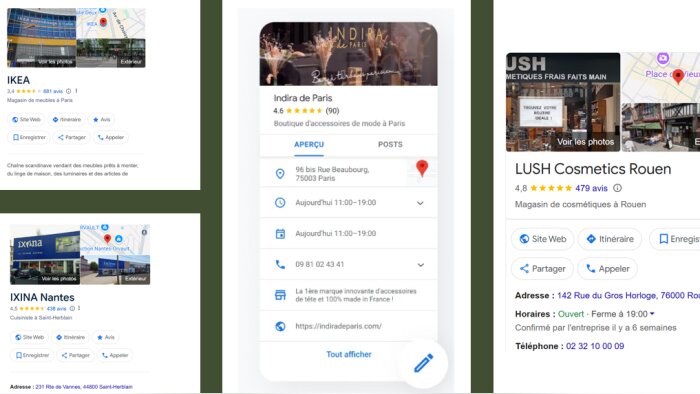  Les enseignes du retail obtiennent en moyenne une note de 4,1 sur 5 sur Google. - © D.R.