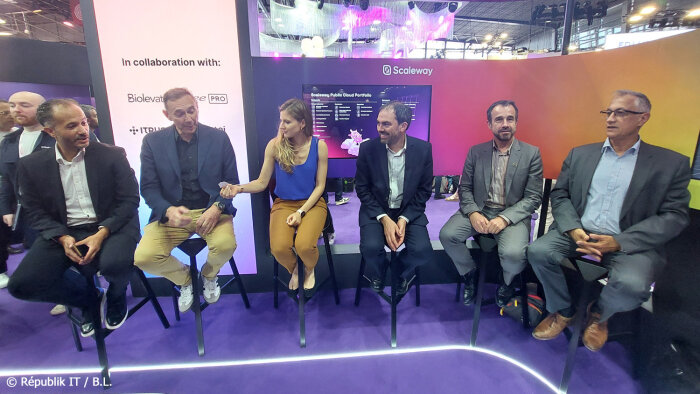 La conférence de presse de Scaleway avec le Genci, le CNRS et France Télévisions. - © Républik IT / B.L.