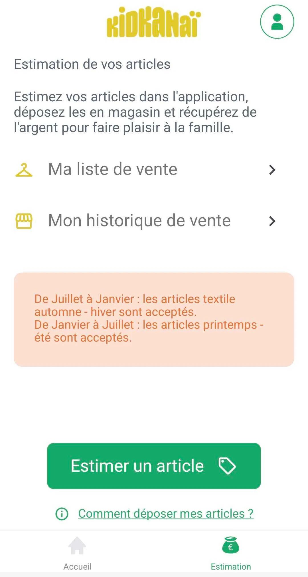 L’application permet de savoir combien un article sera revendu. - © D.R.