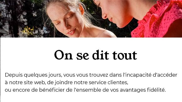 Le site e-commerce de Camaieu est inacessible depuis 5 jours. - © Camaieu