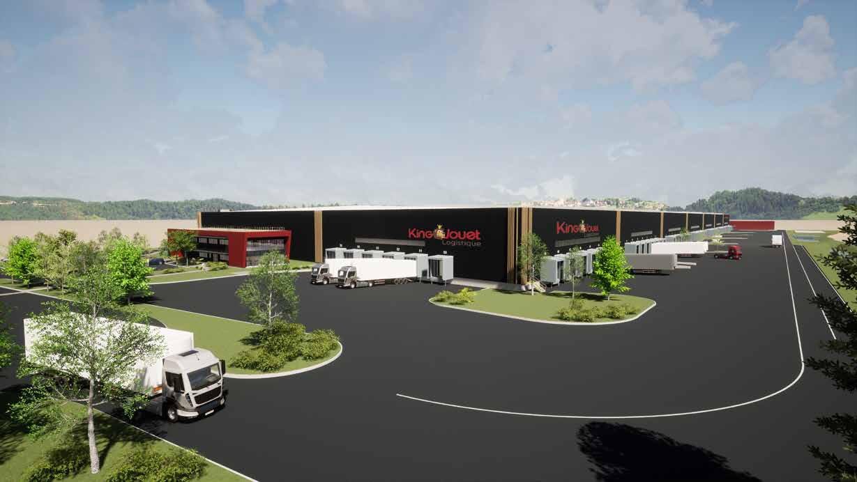 King Jouet a lancé les travaux d’extension de sa plate-forme de Rives-sur-Fure pour passer de 24 000 m2 à 42 000 m2. - © King Jouet