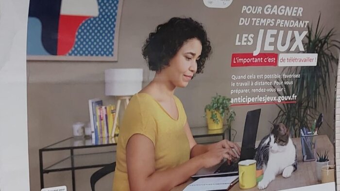 La campagne gouvernementale pour le télétravail lors des Jeux Olympiques et Paralympiques 2024  - © D.R.
