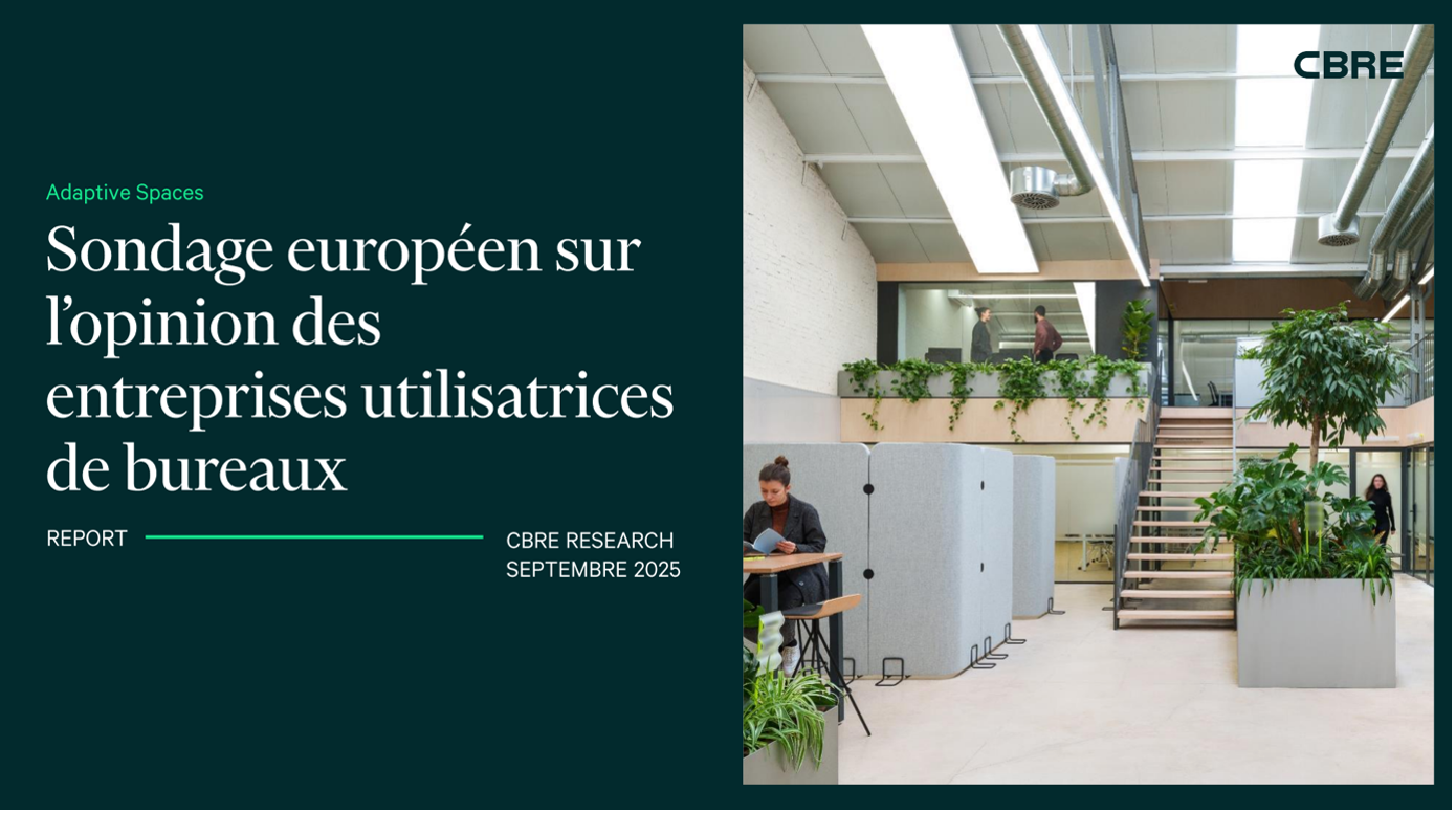 CBRE 2025 : les entreprises européennes misent sur 3,2 jours au bureau en moyenne, avec un recours accru au flex-office et au coworking.
