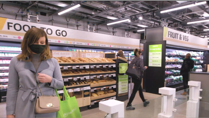 Le magasin Amazon Fresh UK suit le même fonctionnement que les Amazon Go américains. - © Amazon