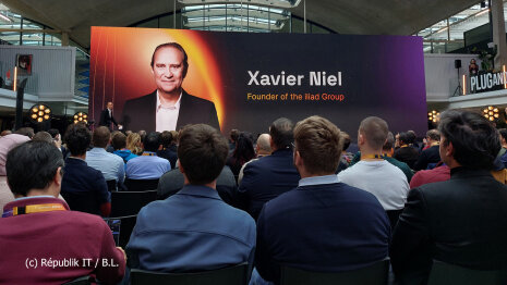 Xavier Niel  a ouvert AI Pulse 2024 à Station F - ©&amp;#160;Républik IT / B.L.
