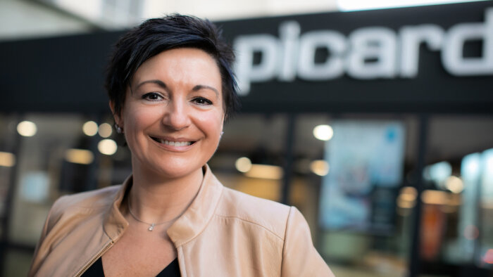 Cathy Collart-Geiger, p-dg de Picard, annonce de bons résultats obtenus avec le plan Proxima. - © Picard