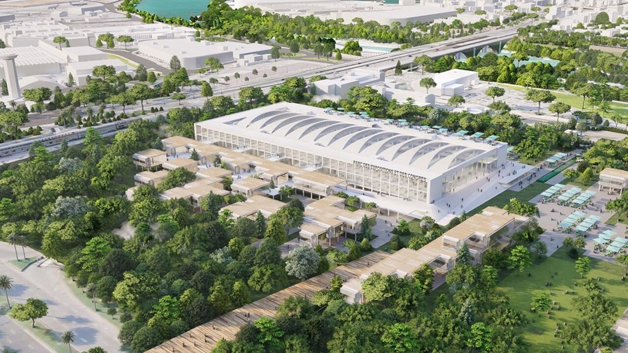 Projet du futur palais des expositions et des congrès sur l’emplacement du MIN fleurs - © Métropole Nice Côte d’Azur