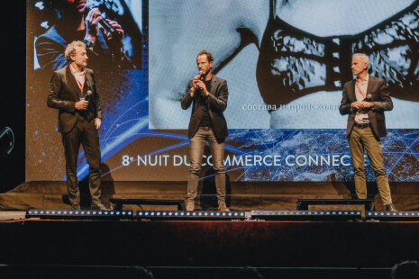 Jean-Christophe GARBINO (CEO FASHION CUBE), Laurent MILCHIOR (Co-Gérant GROUPE ETAM) et Emmanuel DESCHAMPS (DG BOULANGER) -  - ©&amp;#160;MANUEL ABELLA