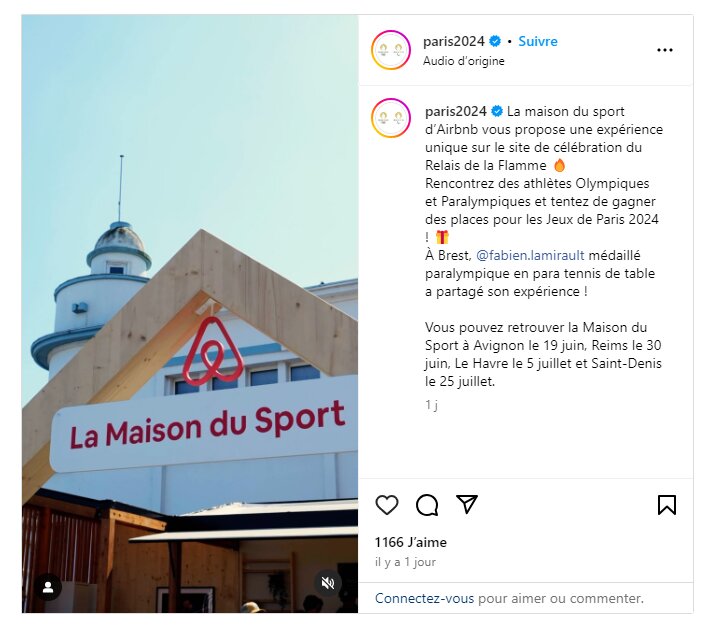 La Maison du Sport Airbnb à Brest - © Instagram Airbnb