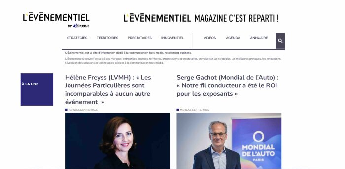 Le site L’Événementiel by Républik est lancé - © D.R.