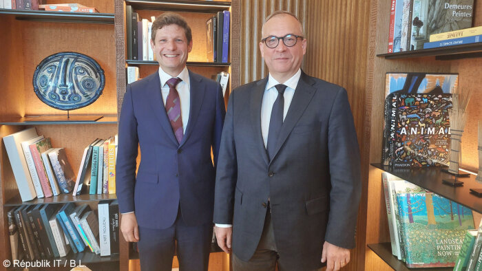 De gauche à droite : Gonzague de Pirey et Franck Le Moal (LVMH). - © Républik IT / B.L.