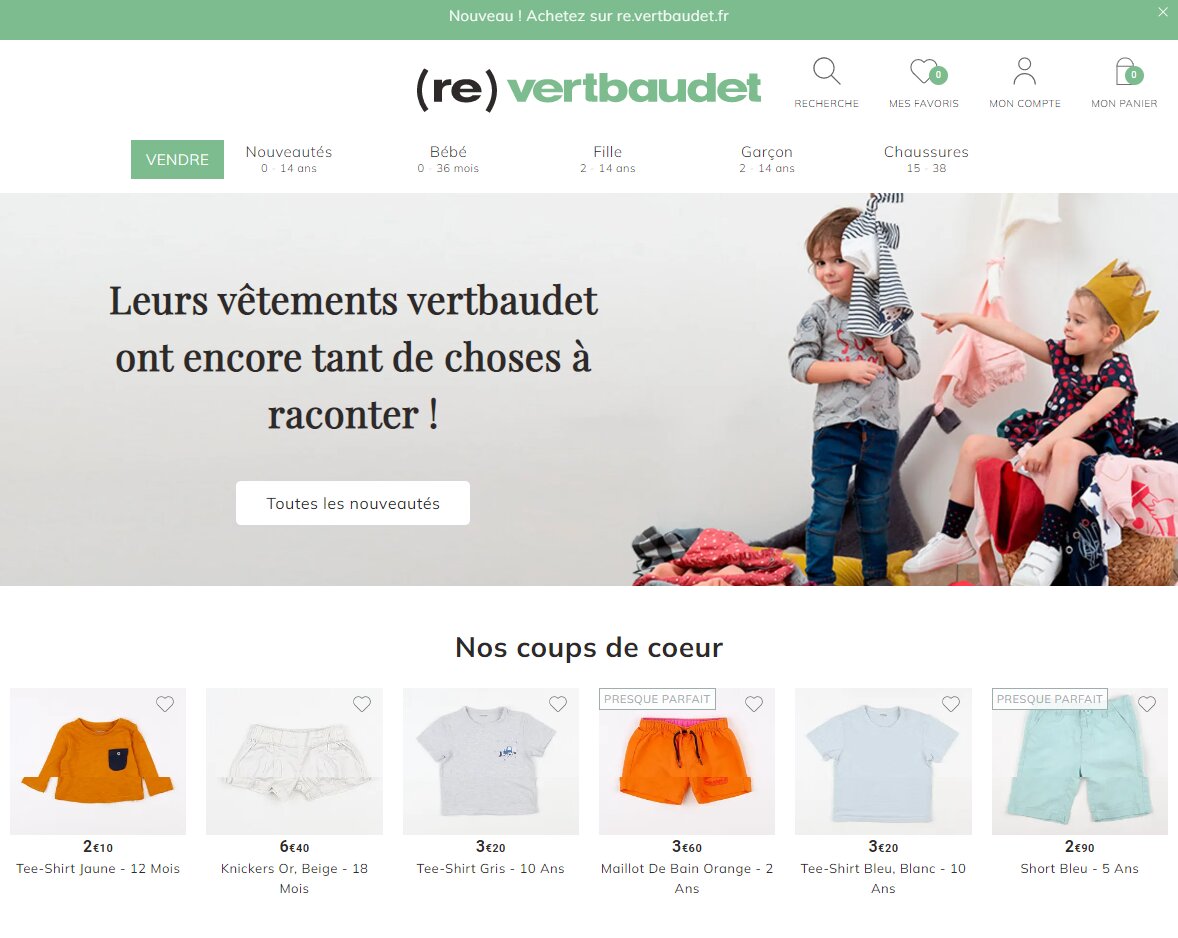 Vertbaudet propose de la seconde main depuis mi-septembre. - © D.R.